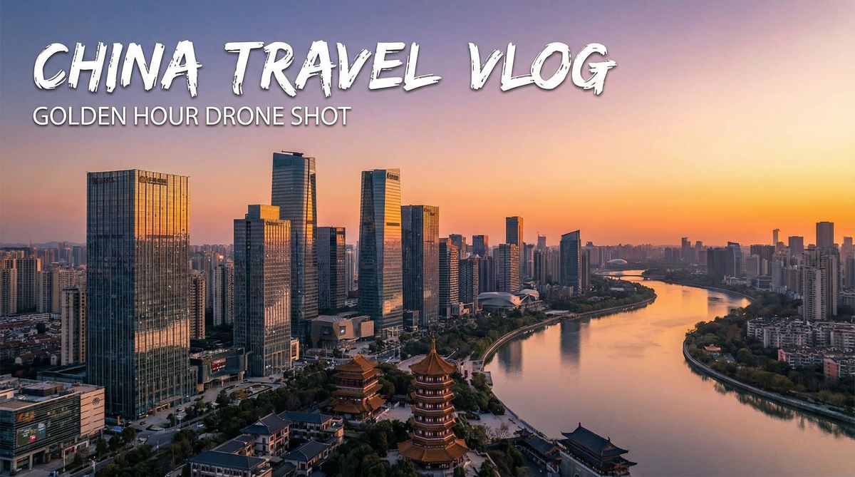 中文字幕城市风光航拍视频